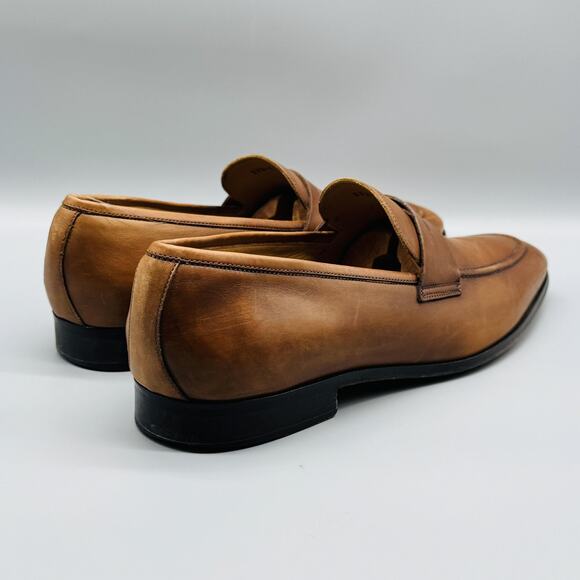 To Boot New York Shoes Mens 12 Brown Leather Penny Loafers Adam Derrick Slip On - Picture 8 of 12
